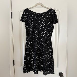 London Times Black Polkadot Dress